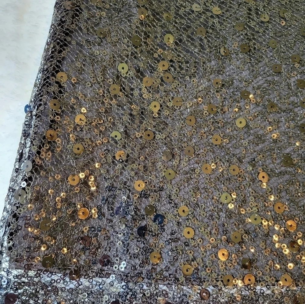 Tahari women's black sequin tank keyhole hope blouse - Picture 8 of 12